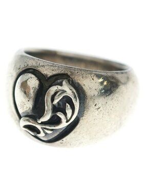 Chrome Hearts Heart in Band Silver Ring